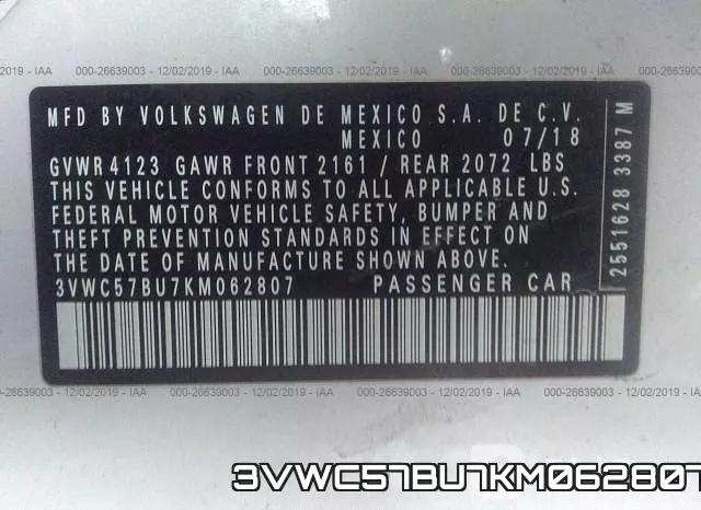 3VWC57BU7KM062807 фото 10