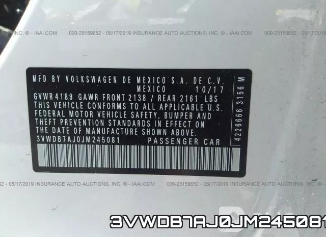 3VWDB7AJ0JM245081 фото 9