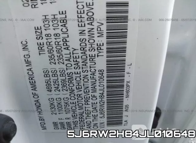 5J6RW2H84JL010648 фото 8