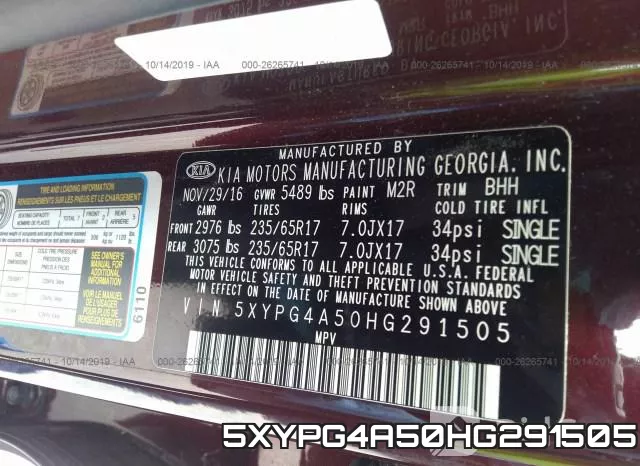 5XYPG4A50HG291505 фото 9
