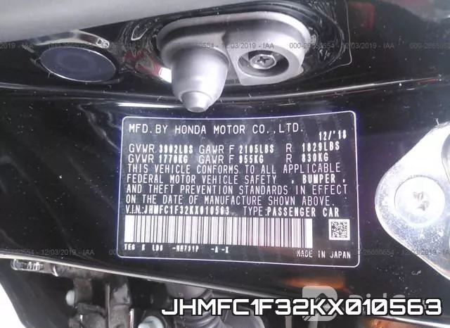 JHMFC1F32KX010563 фото 7