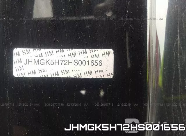 JHMGK5H72HS001656 фото 9