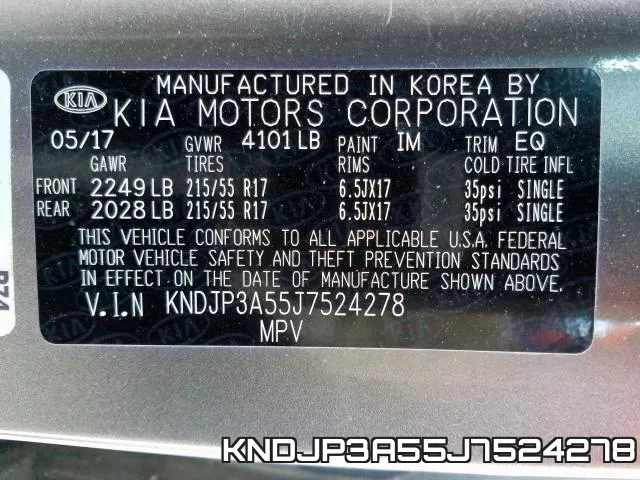 KNDJP3A55J7524278 фото 2