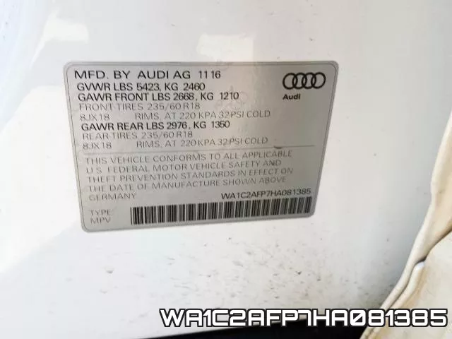WA1C2AFP7HA081385 фото 2