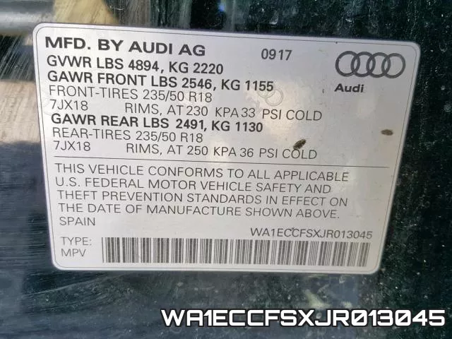 WA1ECCFSXJR013045 фото 2