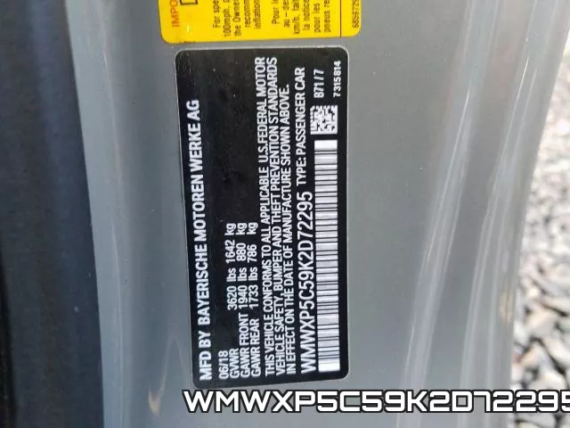 WMWXP5C59K2D72295 фото 2