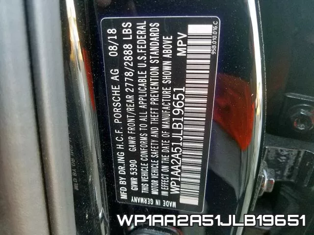 WP1AA2A51JLB19651 фото 2