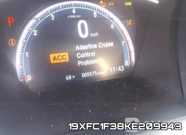 19XFC1F38KE209943 фото 7