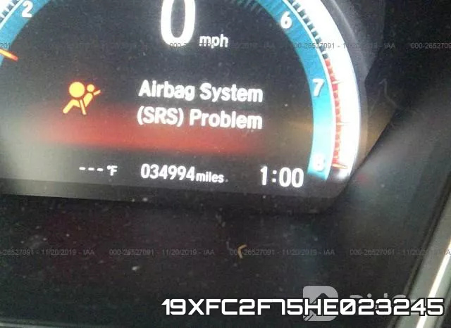 19XFC2F75HE023245 фото 8