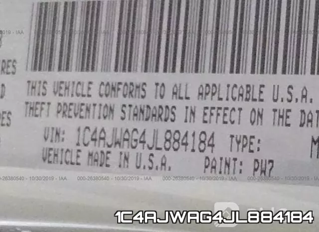 1C4AJWAG4JL884184 фото 10