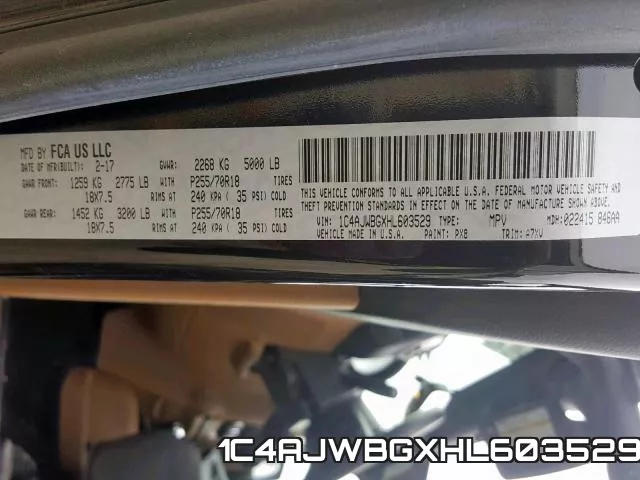 1C4AJWBGXHL603529 фото 2