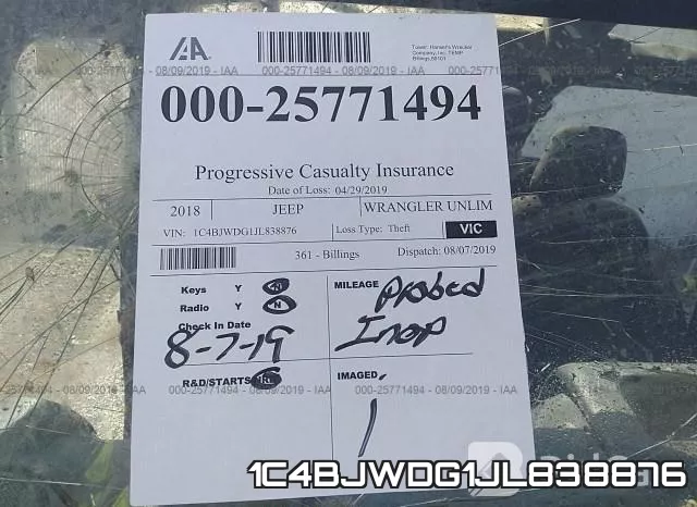 1C4BJWDG1JL838876 фото 6