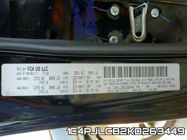 1C4PJLCB2KD263449 фото 2