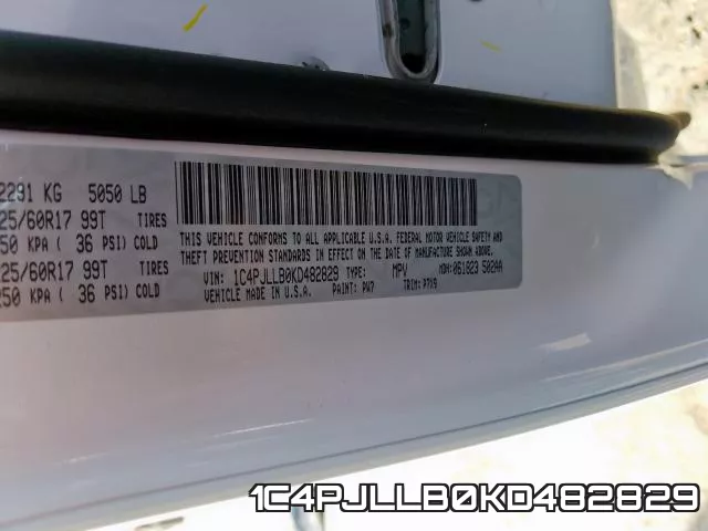1C4PJLLB0KD482829 фото 2