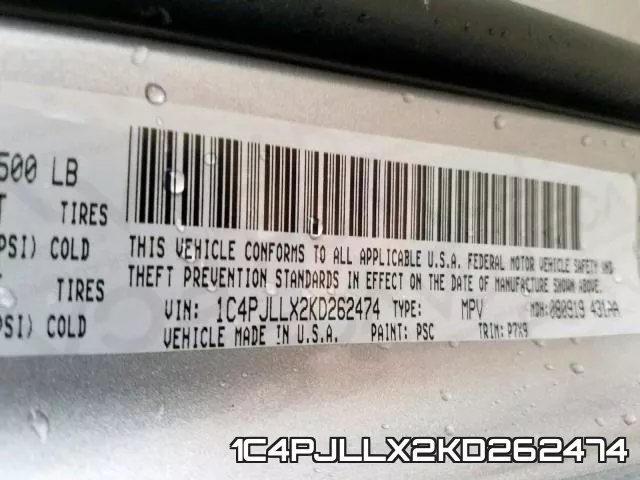 1C4PJLLX2KD262474 фото 2