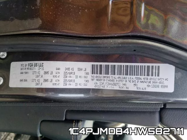 1C4PJMDB4HW582711 фото 2