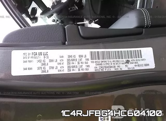 1C4RJFBG4HC604100 фото 10