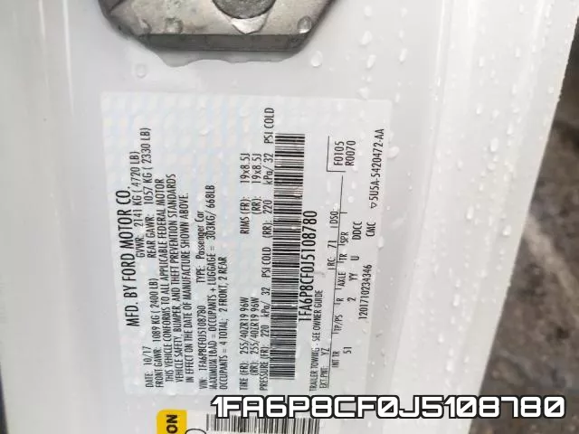 1FA6P8CF0J5108780 фото 2