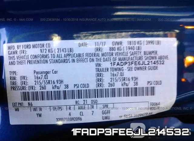 1FADP3FE6JL214532 фото 10