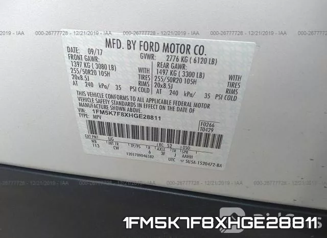 1FM5K7F8XHGE28811 фото 10