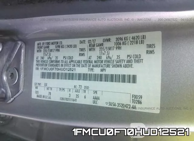 1FMCU0F70HUD12521 фото 10