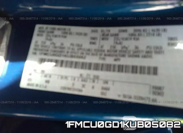 1FMCU0GD1KUB05082 фото 9