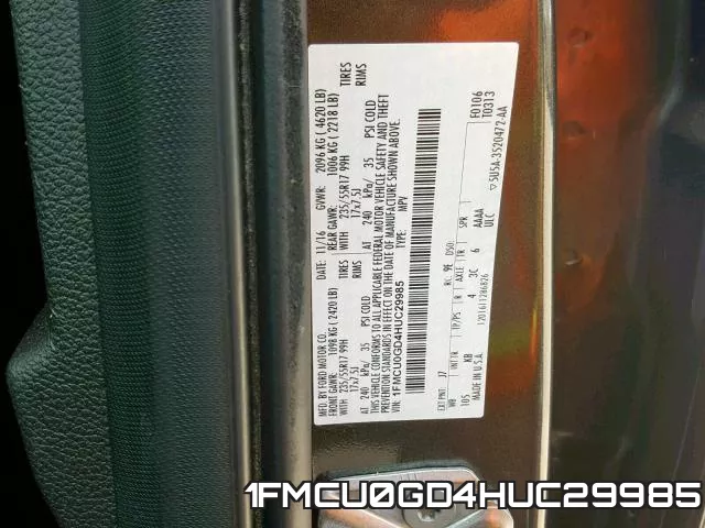 1FMCU0GD4HUC29985 фото 2