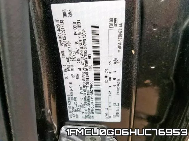 1FMCU0GD6HUC76953 фото 2