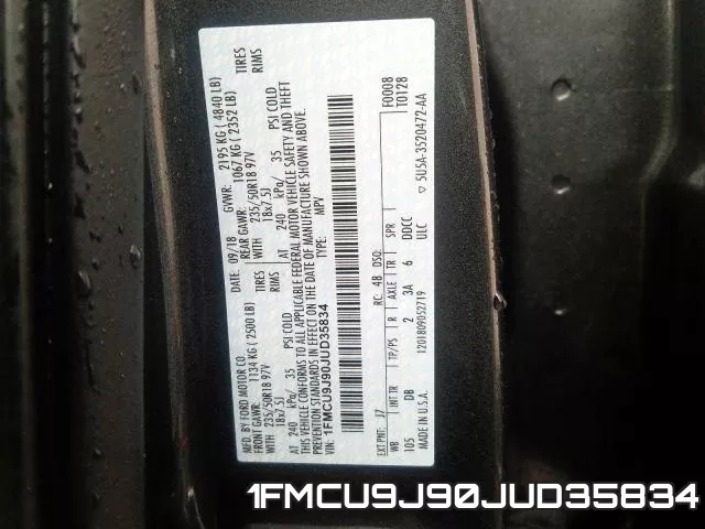 1FMCU9J90JUD35834 фото 2