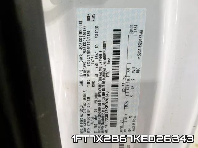 1FT7X2B67KED26343 фото 2