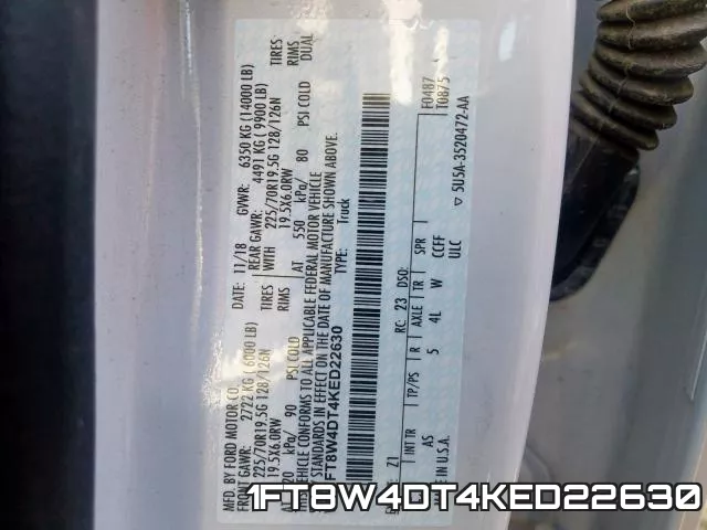 1FT8W4DT4KED22630 фото 2