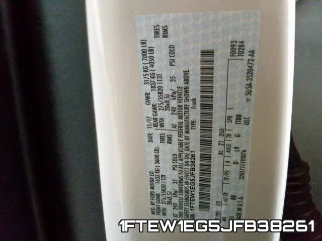 1FTEW1EG5JFB38261 фото 2
