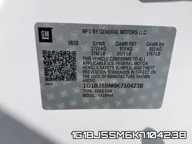 1G1BJ5SM6K7104238 фото 2