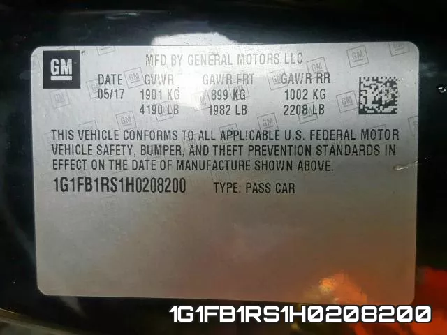 1G1FB1RS1H0208200 фото 2