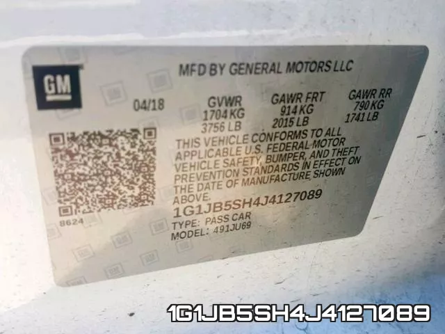 1G1JB5SH4J4127089 фото 2