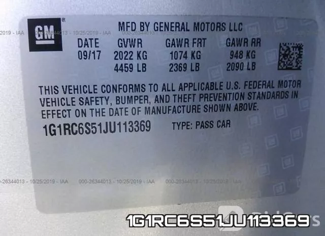 1G1RC6S51JU113369 фото 9