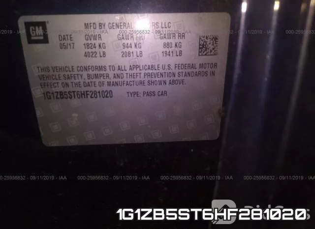 1G1ZB5ST6HF281020 фото 7