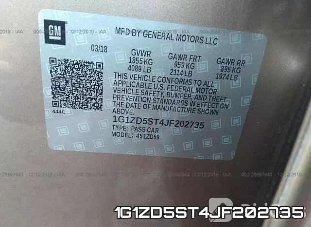 1G1ZD5ST4JF202735 фото 10