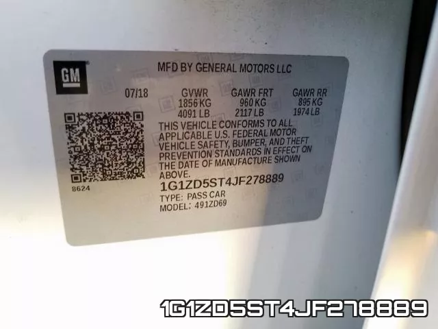 1G1ZD5ST4JF278889 фото 2