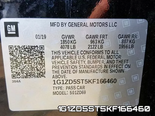 1G1ZD5ST5KF166460 фото 2