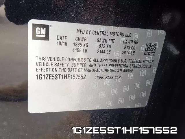 1G1ZE5ST1HF157552 фото 2
