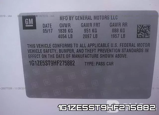 1G1ZE5ST9HF275882 фото 8