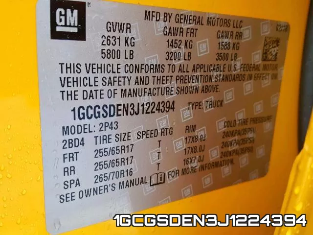 1GCGSDEN3J1224394 фото 2
