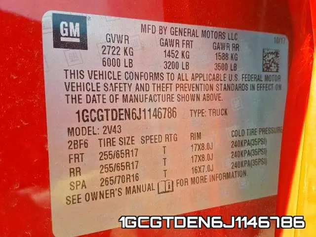 1GCGTDEN6J1146786 фото 2