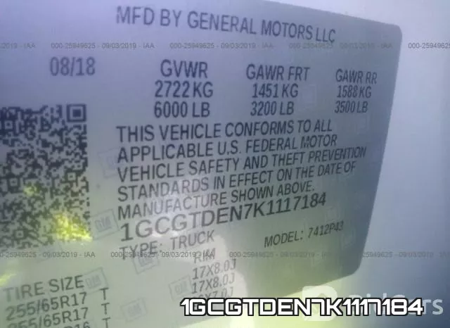 1GCGTDEN7K1117184 фото 9