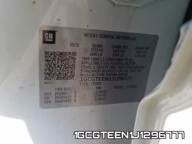 1GCGTEEN1J1296777 фото 2