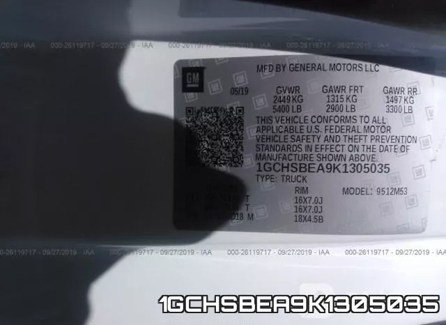 1GCHSBEA9K1305035 фото 7