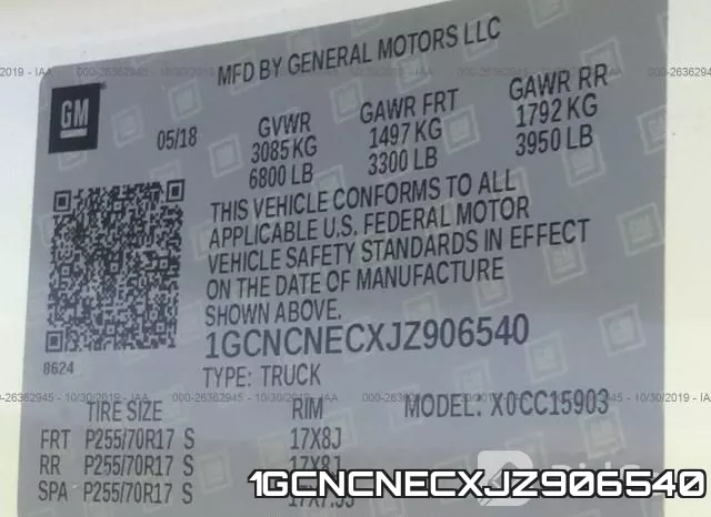 1GCNCNECXJZ906540 фото 9