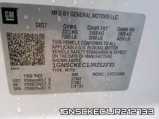 1GNSCKEC1JR212733 фото 2