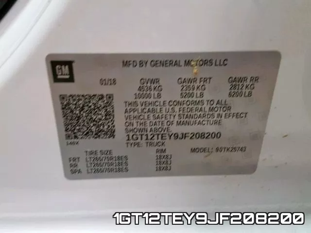 1GT12TEY9JF208200 фото 2